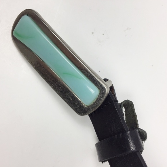 Coldwater Creek Black Belt Faux Stone on Buckle S - Picture 3 of 6